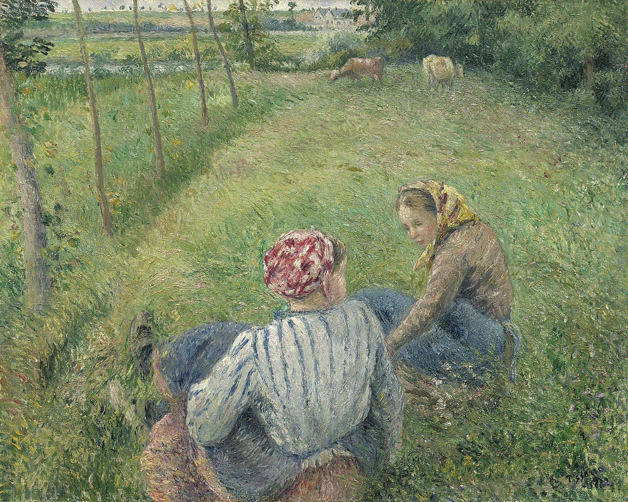 Giovani contadine che riposano nei campi vicino a Pontoise, 1882 - National Gallery of Art, Washington, D.C